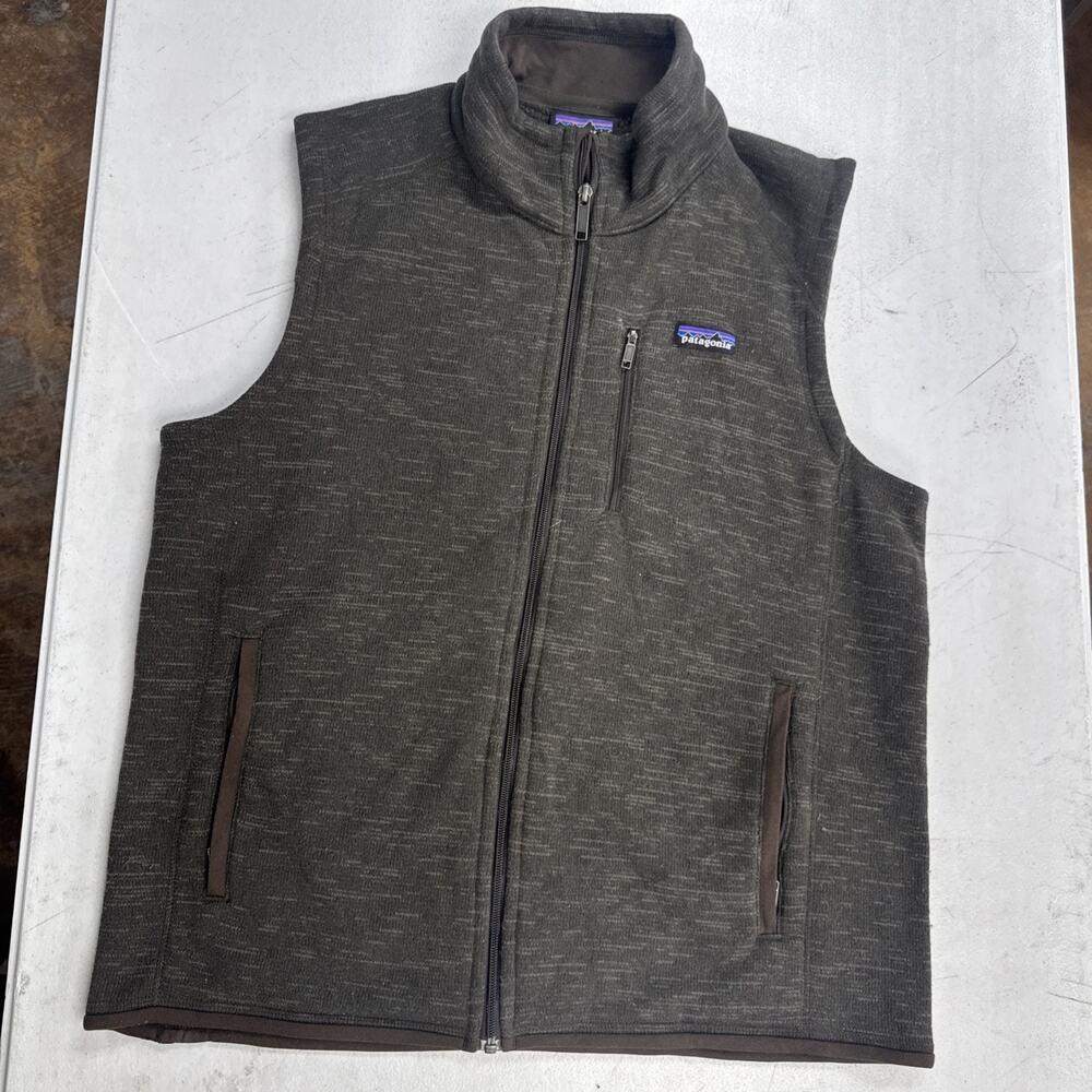 Patagonia Better Sweater Vest Men's Large Brown Fleece Full Zip Outdoor Hiking